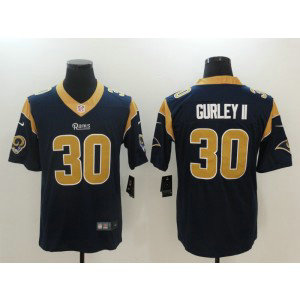 Nike NFL Rams 30 Todd Gurley II Navy Vapor Untouchable Limited Men Jersey