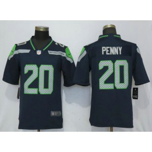 Nike NFL Seahawks 20 Rashaad Penny 2018 NFL Draft Navy Vapor Untouchable Limited Men Jersey