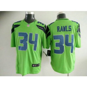 Nike NFL Seahawks 34 Thomas Rawls Green Color Rush Men Limited Jersey