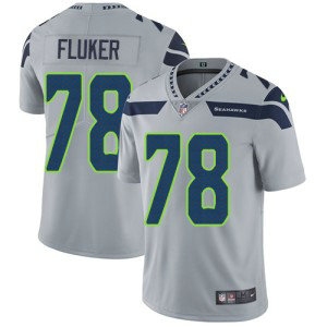 Nike NFL Seahawks 78 D.J. Fluker Gray Vapor Untouchable Limited Men Jersey