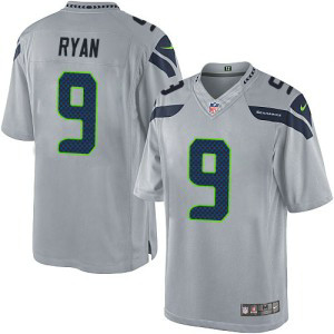 Nike NFL Seahawks 9 Jon Ryan Men Grey Limited Alternate Jersey