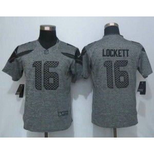Nike NFL Seattle Seahawks 16 Tyler Lockett Gridiron Gray Embroidered Limited Jersey