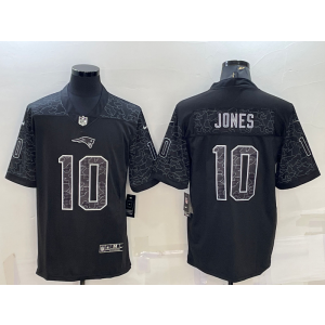 Nike New England Patriots 10 Mac Jones Black Reflective Vapor Limited Men Jersey