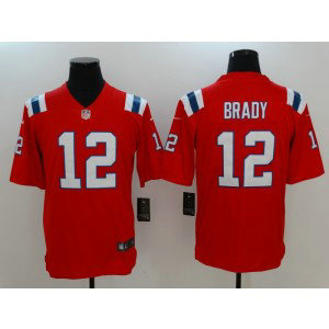 Nike New England Patriots 12 Tom Brady Red Vapor Untouchable Limited Men Jersey