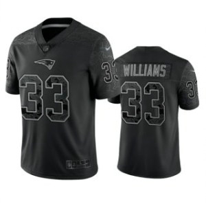 Nike New England Patriots 33 Joejuan Williams Black Reflective Vapor Limited Men Jersey