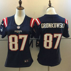 Nike New England Patriots 87 Rob Gronkowski Navy 2016 Color Rush Women Jersey