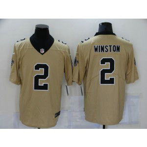 Nike New Orleans Saints 2 Jameis Winston Gold Inverted Legend Men Jersey