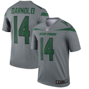 Nike New York Jets 14 Sam Darnold Gray Inverted Legend Limited Men Jersey