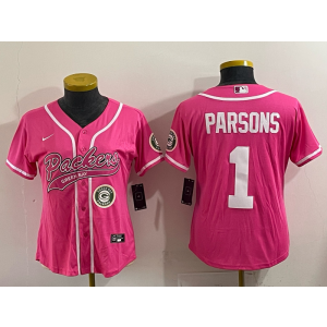 Nike Packers 1 Parsons Pink Vapor Baseball Limited Women Jersey