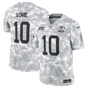 Nike Packers 10 Jordan Love Arctic Camo 2024 F.U.S.E. Salute to Service Limited Men Jersey