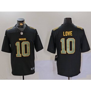 Nike Packers 10 Jordan Love Black Vapor Limited Men Jersey