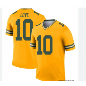 Nike Packers 10 Jordan Love Gold Yellow Vapor Limited Men Jersey