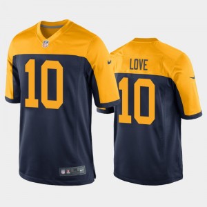 Nike Packers 10 Jordan Love Navy Throwback 2020 NFL Draft Vapor Limited Men Jersey