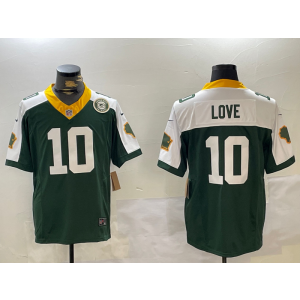 Nike Packers 10 Jordan Love Thanksgiving Day Team Logo F.U.S.E. Vapor Limited Men Jersey