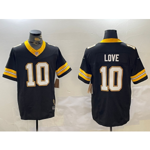 Nike Packers 10 Love Black Fashion F.U.S.E. Vapor Limited Men Jersey