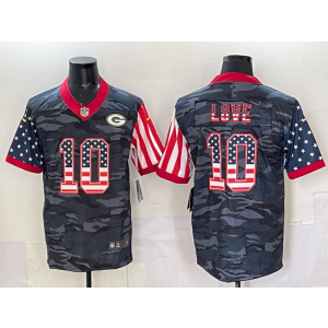 Nike Packers 10 Love Camo USA Flag Vapor Limited Men Jersey