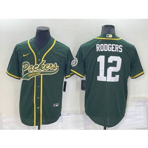 Nike Packers 12 Aaron Rodgers Green Vapor Baseball Limited Men Jersey