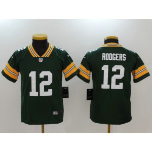Nike Packers 12 Aaron Rodgers Green Vapor Untouchable Limited Youth Jersey