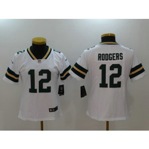 Nike Packers 12 Aaron Rodgers White Vapor Untouchable Limited Women Jersey