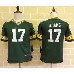 Nike Packers 17 Davante Adams Green Team Color Youth Stitched NFL Jersey