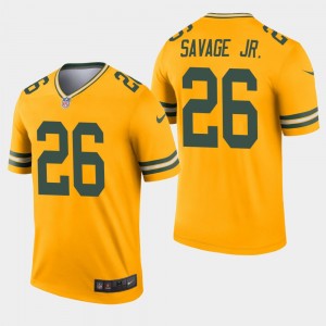 Nike Packers 26 Darnell Savage Jr. Gold Inverted Legend Men Jersey