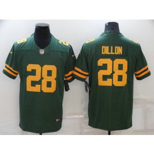 Nike Packers 28 AJ Dillon Green Throwback Vapor Untouchable Limited Men Jersey