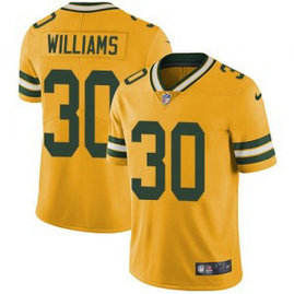 Nike Packers 30 Jamaal Williams Yellow Vapor Untouchable Limited Youth Jersey