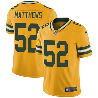 Nike Packers 52 Clay Matthews Yellow Vapor Untouchable Player Limited Jersey