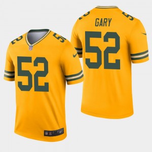 Nike Packers 52 Rashan Gary Gold Inverted Legend Men Jersey