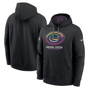 Nike Packers Black 2024 Crucial Catch Club Pullover Hoodie