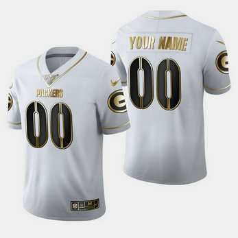 Nike Packers Customized White 100th Season Vapor Untouchable Limited Jersey