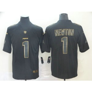 Nike Panthers 1 Cam Newton Black Gold Vapor Untouchable Limited Men Jersey