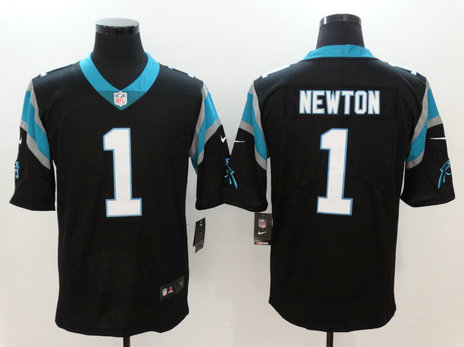 Nike Panthers 1 Cam Newton Black Vapor Untouchable Player Limited Jersey