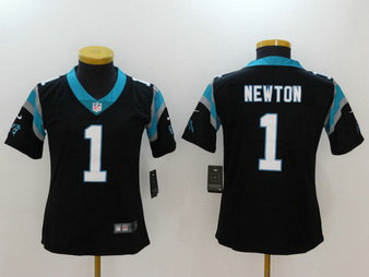 Nike Panthers 1 Cam Newton Black Women Vapor Untouchable Player Limited Jersey