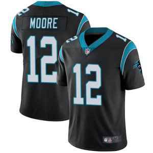 Nike Panthers 12 DJ Moore Black Vapor Untouchable Limited Men Jersey