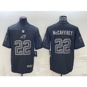 Nike Panthers 22 Christian McCaffrey Black Reflective Vapor Limited Men Jersey