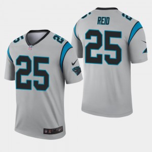Nike Panthers 25 Eric Reid Sliver Inverted Legend Men Jersey