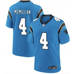 Nike Panthers 4 Tetairoa McMillan Blue 2025 Draft Vapor Limited Men Jersey