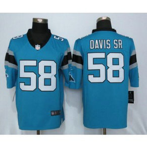 Nike Panthers 58 Thomas Davis Sr Blue Limited Jersey