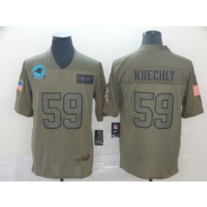 Nike Panthers 59 Luke Kuechly 2019 Olive Salute To Service Limited Men Jersey