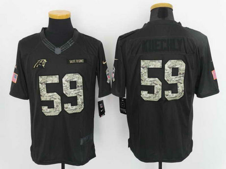 Nike Panthers 59 Luke Kuechly Anthracite Salute To Service Limited Jersey