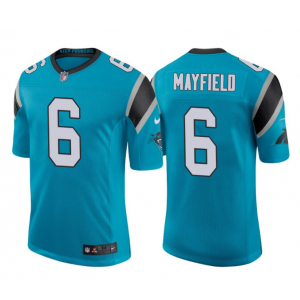 Nike Panthers 6 Baker Mayfield Blue Vapor Untouchable Limited Men Jersey