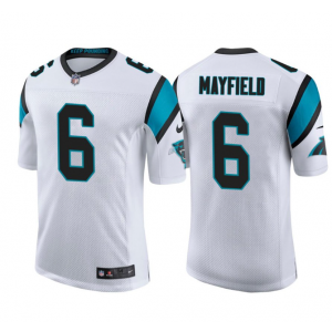 Nike Panthers 6 Baker Mayfield White Vapor Untouchable Limited Men Jersey