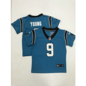 Nike Panthers 9 Bryce Young Blue Toddler Jersey