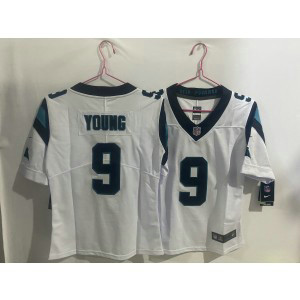Nike Panthers 9 Bryce Young White Vapor Limited Youth Jersey