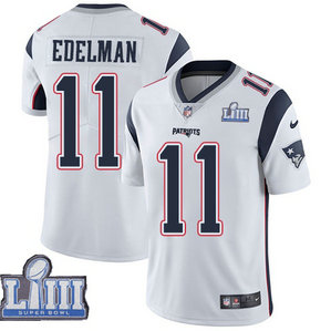 Nike Patriots #11 Julian Edelman White Youth 2019 Super Bowl LIII Vapor Untouchable Limited