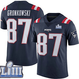 Nike Patriots #87 Rob Gronkowski Navy 2019 Super Bowl LIII Color Rush Limited Jersey