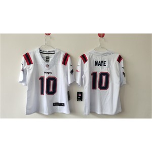 Nike Patriots 10 Drake Maye White Vapor Untouchable Limited Women Jersey(Run Small) Nike Patriots 10 Drake Maye White Vapor Untouchable Limited Women Jersey(Run Small)