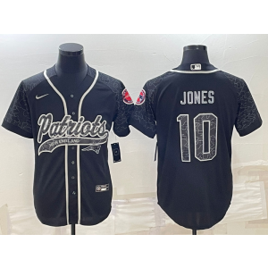 Nike Patriots 10 Jones Black Vapor Baseball Limited Men Jersey