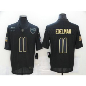Nike Patriots 11 Julian Edelman 2020 Black Salute To Service Limited Men Jersey
